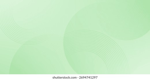 Minimalist soft Abstract Background in Gradient green and white Tones with Circles. abstract circle background.