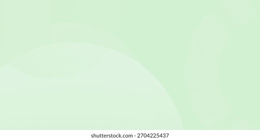 Minimalist soft Abstract Background in Gradient green and white Tones with Circles. Circle effect style geometric, abstract background. 