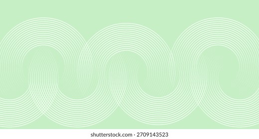 Minimalistischer weicher abstrakter Hintergrund in Farbverlauf-Grün-Weiß-Tönen mit Kreisen. Kreiseffektstil geometrisch, abstrakter Hintergrund.