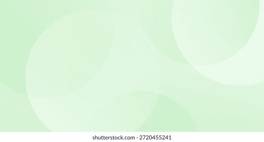 Minimalistischer weicher abstrakter Hintergrund in Farbverlauf-Grün-Weiß-Tönen mit Kreisen. Kreiseffektstil geometrisch, abstrakter Hintergrund. 