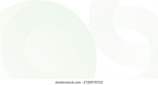 Minimalist soft Abstract Background in Gradient green and white Tones with Circles. Circle effect style geometric, abstract background. 