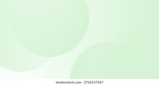 Minimalistischer weicher abstrakter Hintergrund in Farbverlauf-Grün-Weiß-Tönen mit Kreisen. Kreiseffektstil geometrisch, abstrakter Hintergrund.