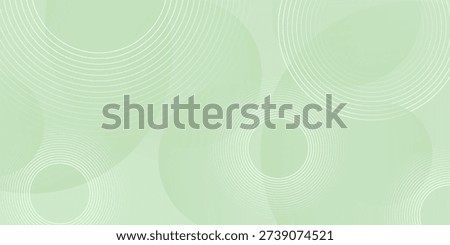 Minimalist soft Abstract Background in Gradient green and white Tones with Circles. Circle effect style geometric, abstract background. 