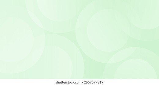 Plano de fundo abstrato suave minimalista em tons de gradiente verde e branco com fundo circulares.sobreposição, abstrato geométrico.