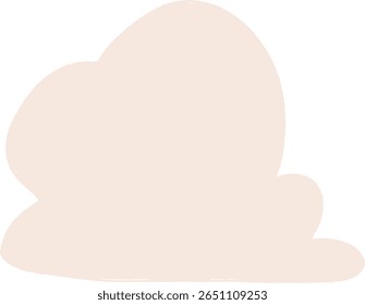 Minimalist soft cloud shape in nude tone