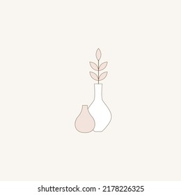 Minimalist Soft Colored Graphic Boho Pattern Background. Romantic Beige Card Template for Travel Shop Card Advertising, T Shirt Print , Boho Wedding Wallpaper etc.