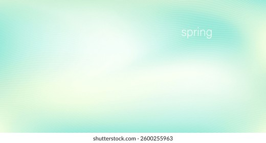 Minimalist soft green backdrop with smooth waves. Natural Fresh spring gradient background. Ideal for promotion, seasonal marketing, website, presentation, creative projects, social media
