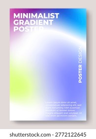 Minimalist Soft Pastel Gradient Poster Template with Ethereal Mesh Background