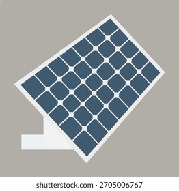 Minimalist Solar Panel — Dark Blue Geometric Squares, Symmetrical Abstract Design	