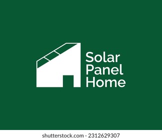 Minimales Solar-Panel-Home-Logo