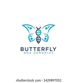 Minimalist and sophisticated logo for Butterfly Genomics