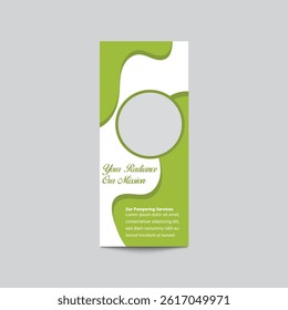 Minimalist Spa Service Banner Template With Photo Space And Green Accents
