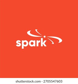 minimalist spark logo design unique simple creative