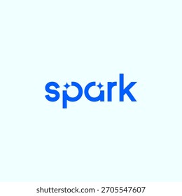 design de logotipo de faísca minimalista simples criativo
