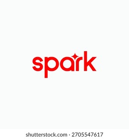 minimalist spark logo design unique simple creative