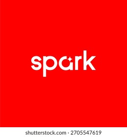 minimalistisches Funken-Logo-Design einzigartig einfach kreativ