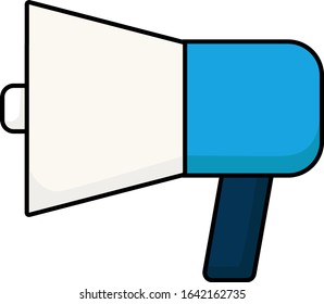 minimalist speaker hand flat design illustration