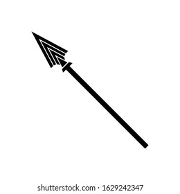 minimalist spear icon vector illustration, perfect for warrior logos, gaming UI, or historical weapon graphics