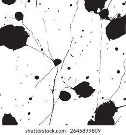 Padrão Grunge manchado minimalista sem emenda no fundo branco para desenhos sutis, texturizados ou modernos
