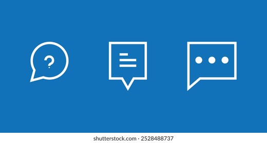 Iconos minimalistas de la burbuja del discurso. Perfecto para App de chat, plataformas de mensajería o proyectos creativos. Concepto de Ilustración vectorial.