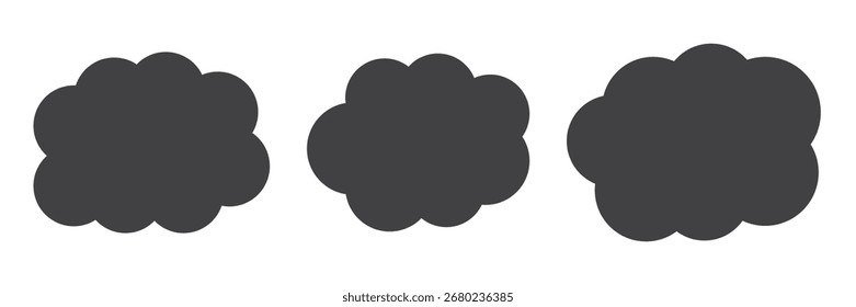 Minimalist speech bubbles set concept of communication, speech bubble comic signs vector illustration balloon speak signs