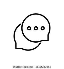 Minimalist speech icon with thin outline design