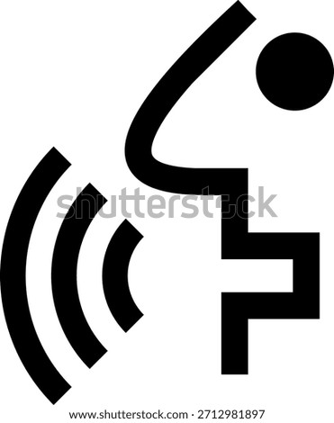 Minimalist Speech and Voice Command Icon – Audio Communication Symbol