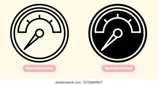 Minimalist Speedometer Icon – A clean, simple, and modern design