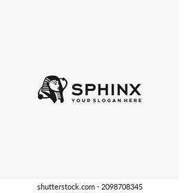 Minimalist SPHINX silhouette monument logo design