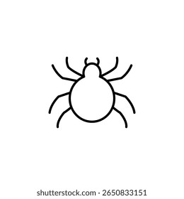 Ilustração De Aranha Minimalista Com Posicionamento Simétrico Da Perna No Branco
