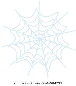 Minimalist spider web for scary Halloween decorations or digital artwork