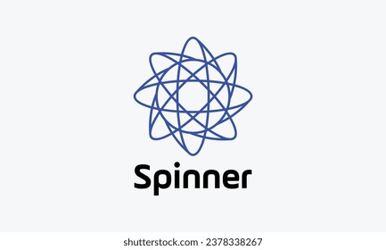 Minimalist spinner logo for toys business and industry