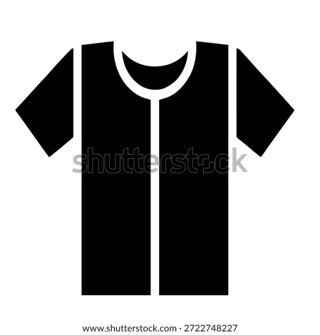 Minimalist split panel t-shirt silhouette vector illustration for modern aesthetic apparel design and contemporary fashion brand identity