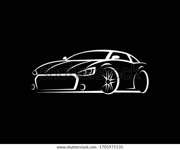minimalist sports car
vector background
black