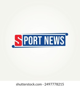 minimalist sports news icon logo vector illustration design. simple modern sports news website logo concept