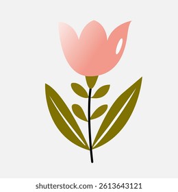 Minimalist Spring Flower Illustrations Featuring Soft and Aesthetic Botanical Elements