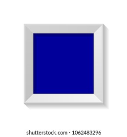 Minimalist square frame with blank artboard isolated on white background vector illustration.
