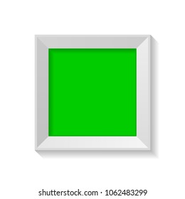 Minimalist square frame with blank artboard isolated on white background vector illustration.