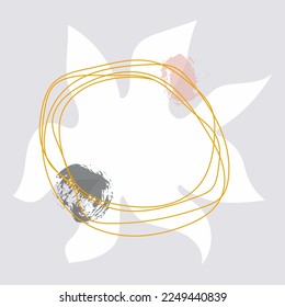 Minimalist square gray background. Abstract vector illustration with minimalist elements for social media feed design