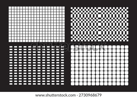 Minimalist square ornament pattern. Professional geometric repetition symbols. Modern monochrome square tile background