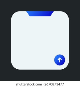 Minimalist Square UI Frame with Upload Arrow Button