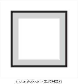 Marco cuadrado de madera minimalista. Vector