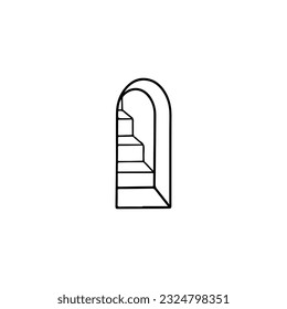 minimalistisches Vektorgrafik-Konzept für Treppen