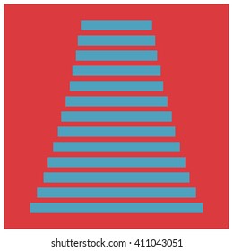 Minimalist Stairs (Flat Vector Illustration Design Concept)