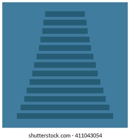 Minimalist Stairs (Flat Vector Illustration Design Concept)