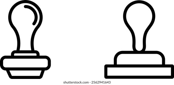 "Minimalist Stamp Icon Vector Design"