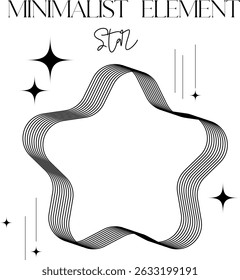 minimalist star element design for templates.