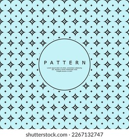 Minimalist star line abstract pattern design. Luxury ornate shape pattern vector