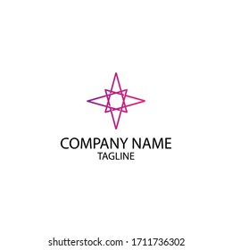 minimalist star logo. Can be used for icons.