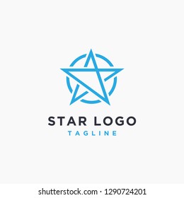 Minimalist star logo icon on white bakcground